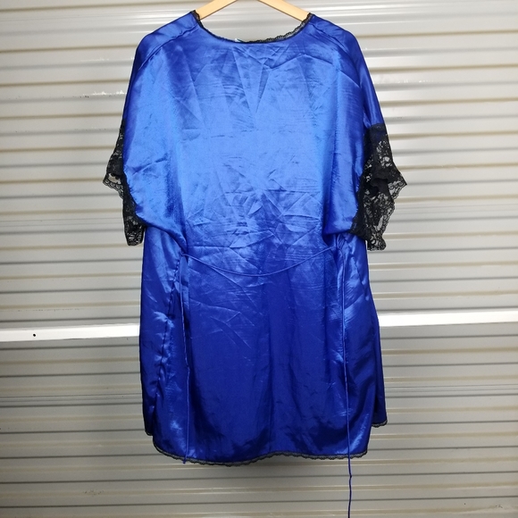 Vintage Cobalf Set Robe and Slip 2 piece Medium - Picture 6 of 8